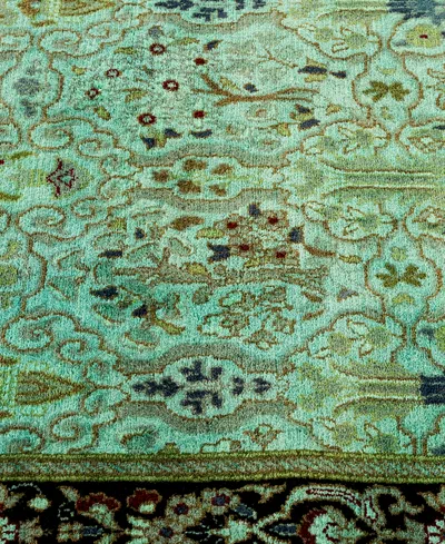 Adorn Hand Woven Rugs Fine Vibrance M1789 2'6''x8'1'' Runner Area Rug In Green