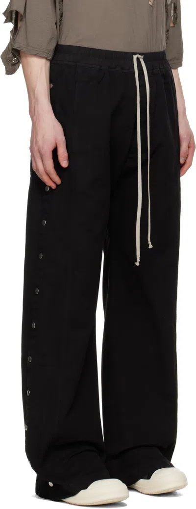 Rick Owens Drkshdw Drawstring Elastic Waist Casual Pants In 09 Black