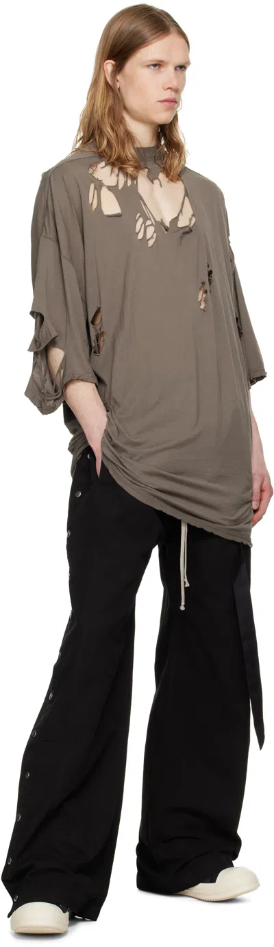 Rick Owens Drkshdw Drawstring Elastic Waist Casual Pants In 09 Black