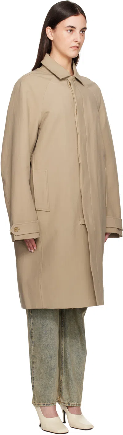 Entire Studios Beige Duster Trench Coat In Buff