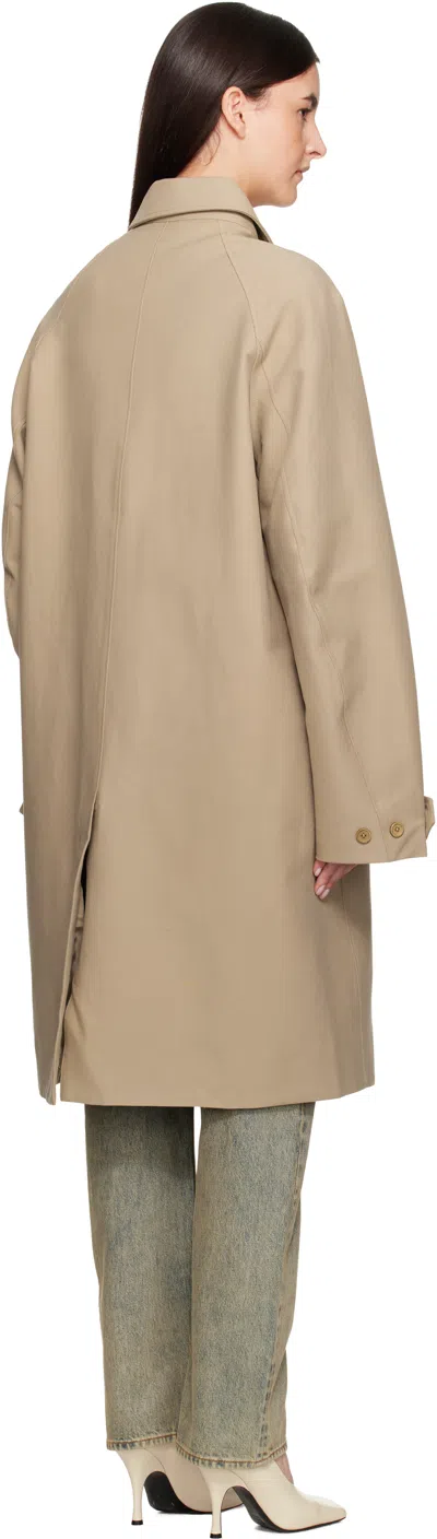 Entire Studios Beige Duster Trench Coat In Buff