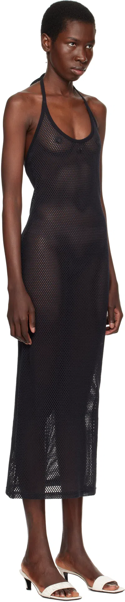 Courrèges Holistic Midi Dress In 9999 Black