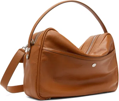 Acne Studios Small Camero Leather Shoulder Bag In Brown