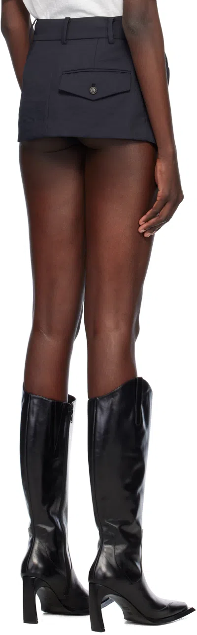 Pushbutton Black Kangaroo Micro Skort In Black