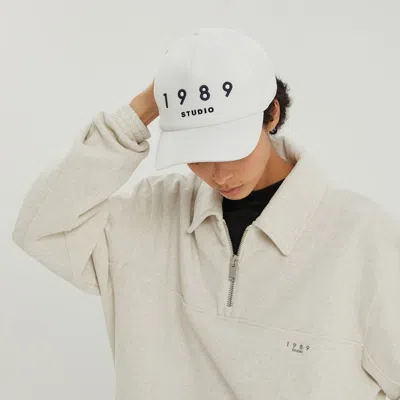 1989 Studio Embroidered Logo Baseball Cap In White