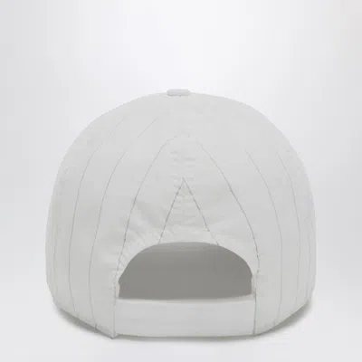 1989 Studio Striped Logo-patch Cotton Cap In White