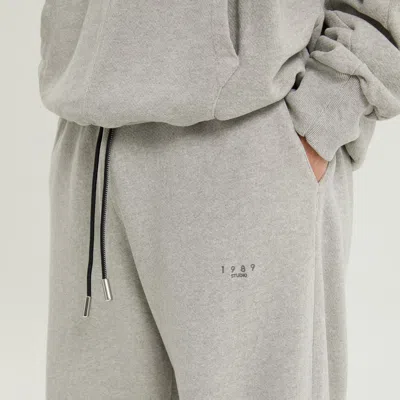 1989 Studio Grey Melange Sweatpants Elastic Waistband In Grey