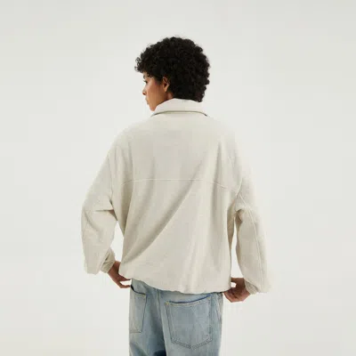 1989 Studio Embroidered Logo Half-zip Sweatshirt In Beige