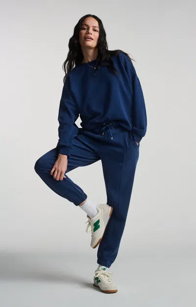 Mavi Luxe Touch Oversized Sweatshirt In Medieval Blue