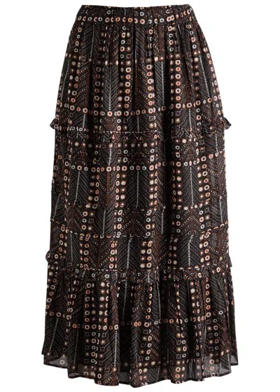 Isabel Marant Étoile Diya Skirt In Cotton Voile With Print Women In Multi