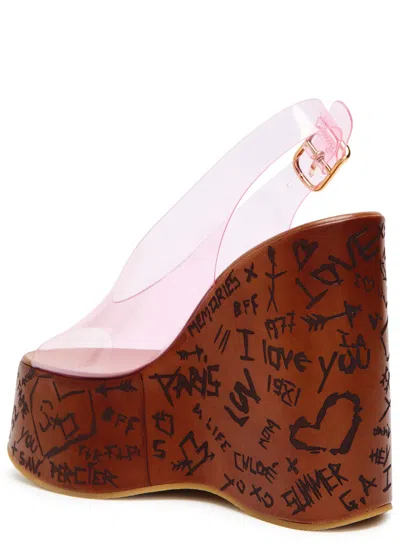 Chloé Chloe Women Pink Pvc Maxime Wedges