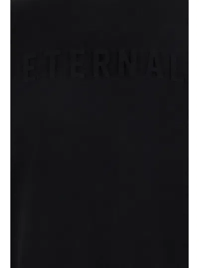 Fear Of God Black Crewneck Sweater With Tonal Logo Lettering Embroidery On The Front