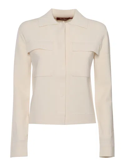 Max Mara Studio Cardigan In White