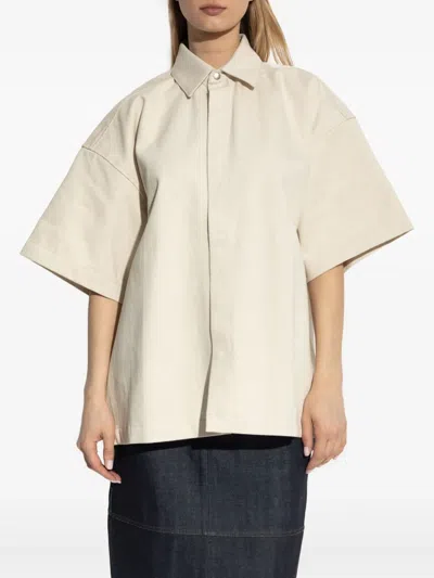 Jil Sander Women Heavy Cotton Shirt In Neutral