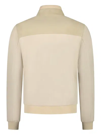 Borrelli Suede Bomber Jacket In Neutrals