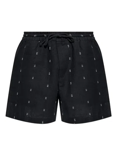 Rag & Bone Elastic Drawstring Waist Shorts In Black