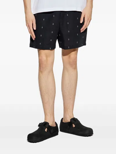 Rag & Bone Elastic Drawstring Waist Shorts In Black