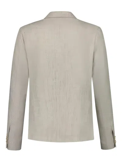 Borrelli Single-breasted Blazer In Neutrals