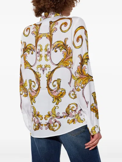 Versace Jeans Couture Outline Barocco Shirt In White