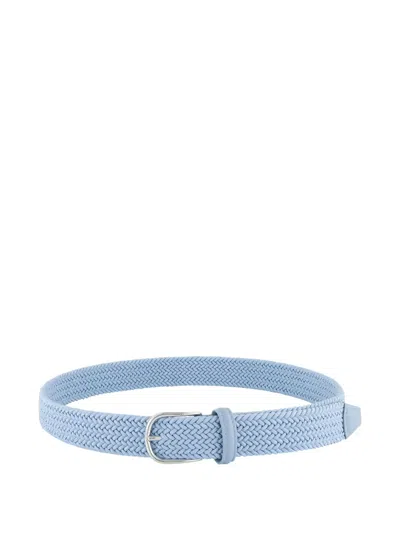 Anderson's Leather Belt In Blue