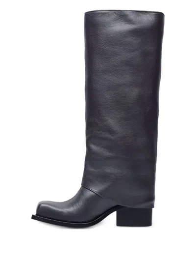 Fidan Novruzova Black Havva Chunky Heel Trouser Boots In Black