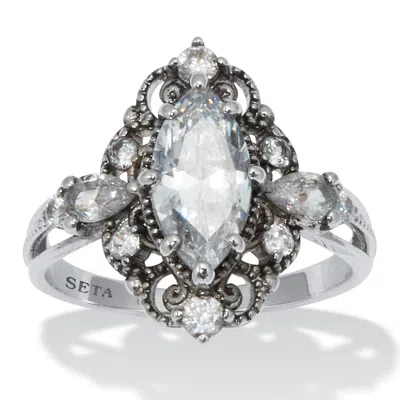 Palm Beach Jewelry 2.72 Tcw Cubic Zirconia Platinum-plated Ring In White
