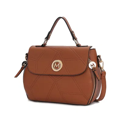 Mkf Collection By Mia K Clementine Vegan Leather Women's Satchel Bag By Mia K In Brown