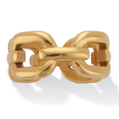 Palm Beach Jewelry Gold Ion-plated Chain Link Style Ring In Yellow