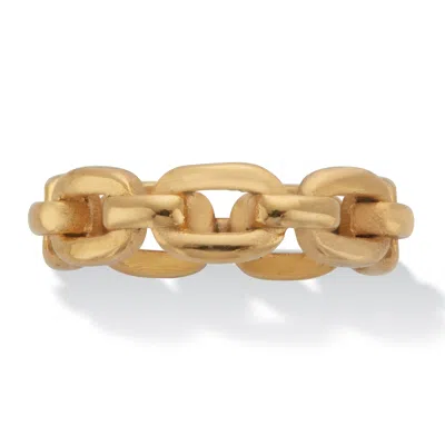 Palm Beach Jewelry Gold Ion-plated Chain Link Style Ring In Yellow