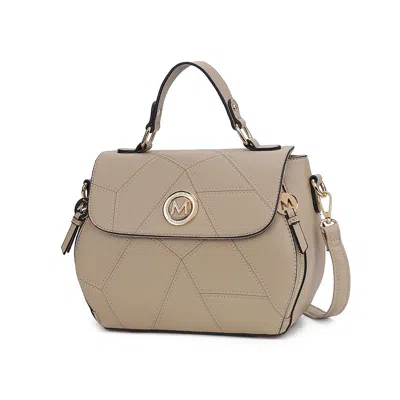 Mkf Collection By Mia K Clementine Vegan Leather Women's Satchel Bag By Mia K In Grey
