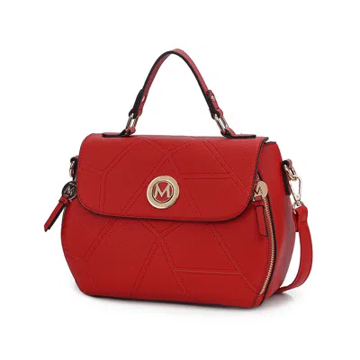 Mkf Collection By Mia K Clementine Vegan Leather Women's Satchel Bag By Mia K In Red