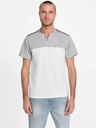 Guess Factory Willard Henley Tee In White