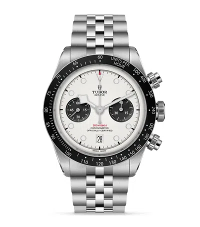 Tudor Black Bay Chrono Stainless Steel Watch In White