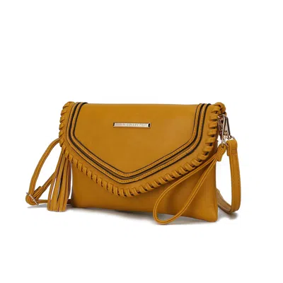 Mkf Collection By Mia K Remi Crossbody Shoulder Bag Vegan Leather Women Purse By Mia K In Yellow