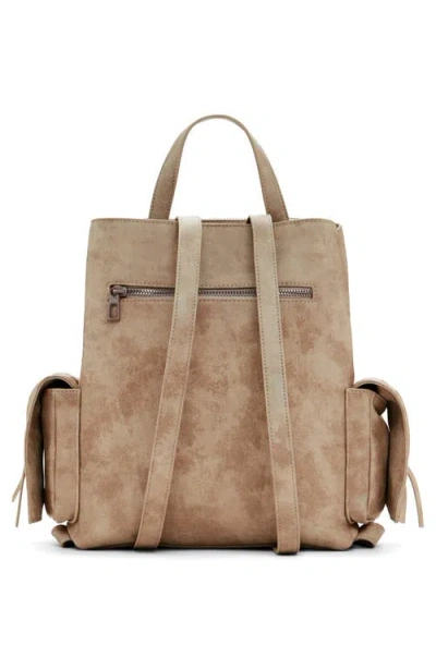 Desigual Mini Faux Leather Backpack In Neutral