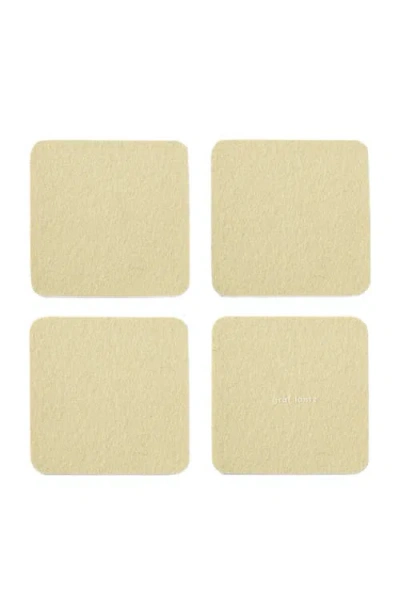 Graf & Lantz Graf Lantz Bierfilzl Merino Wool Square Coaster Multi 4 Pack In Limoncello
