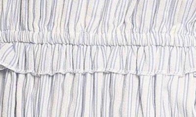 Petal And Pup Petal & Pup Lune Smocked Minidress In Blue Stripe