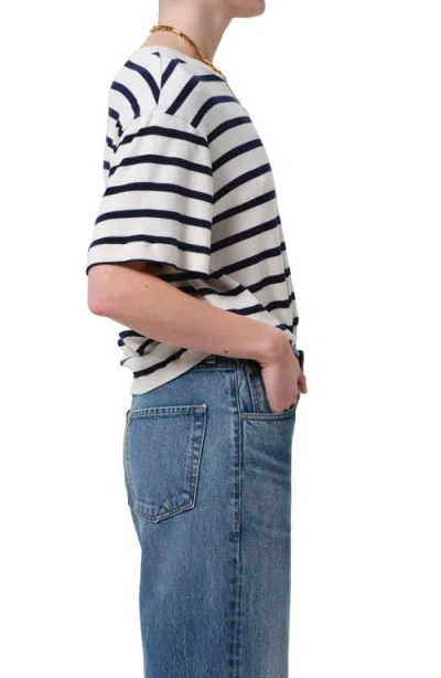 Citizen Of Humanity Citizens Of Humanity Goldie Stripe Relaxed Fit T-shirt In Azure Stripe