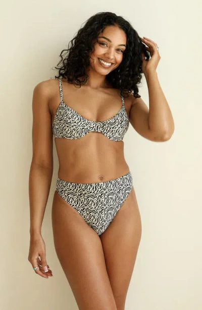 Dippin Daisys Seashore High Waist Cheeky Bikini Bottom In Wild Child