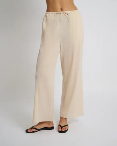 Onia Crinkle Gauze Drawstring Pant In Sandshell