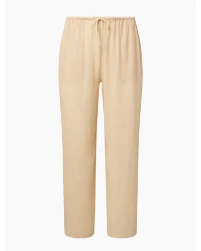 Onia Crinkle Gauze Drawstring Pant In Sandshell