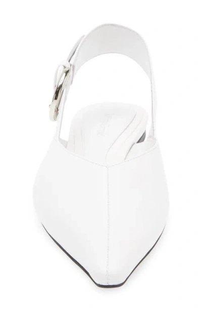 Jeffrey Campbell Scone Slingback Pointed Toe Flat In White