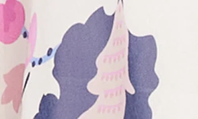 Karen Kane Open Front Jacket In Tea Rose Vine In Pink Print