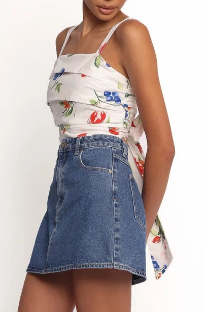 Petal And Pup Petal & Pup Geneva Fruit Print Bow Accent Cotton Camisole In White