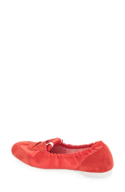 Jeffrey Campbell Stepper Flat In Red Combo