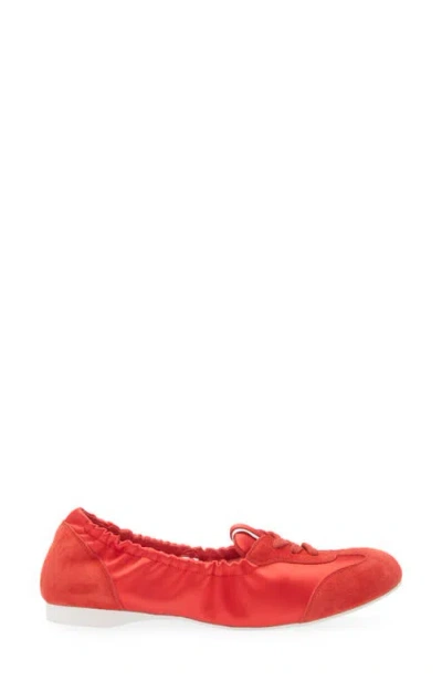 Jeffrey Campbell Stepper Flat In Red Combo