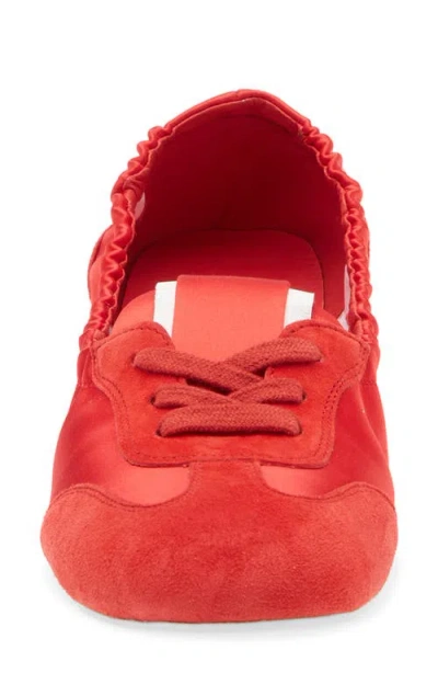 Jeffrey Campbell Stepper Flat In Red Combo