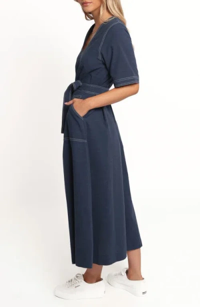 Petal And Pup Petal & Pup Kade Cotton Midi Dress In Blue