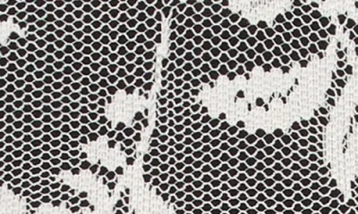 Ava & Yelly Bonded Lace Skater Dress In Black Ivory