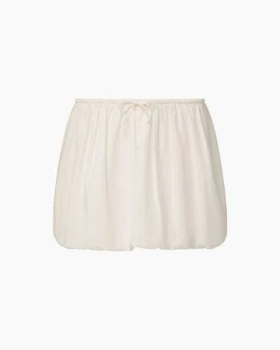 Onia Air Linen Bubble Linen-blend Mini Skirt In White